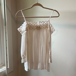 Moon River Off shoulder white top
